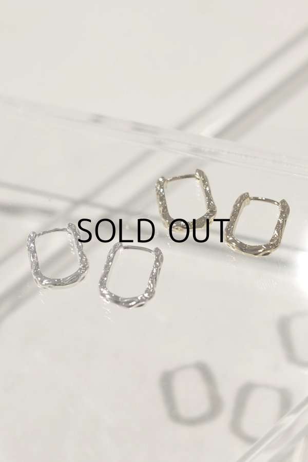 画像3: ステンレス アンイーブンスクエアフープピアス (3)
