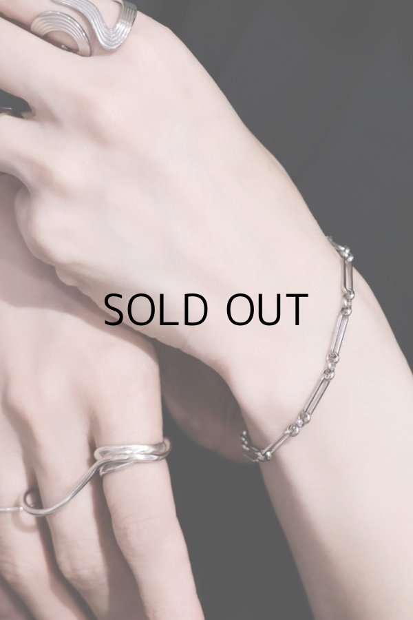 画像2: ステンレス コネクティッドアズキチェーンブレスレット (2)