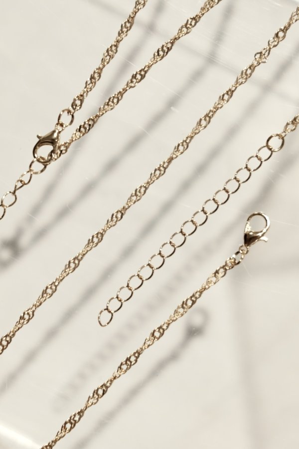 画像5: ステンレス 2mm幅シンガポールチェーンネックレス  /ゴールド (5)