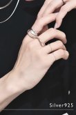 画像1: SILVER925 ウェーブダブルフィンガーリング /シルバー  (1)