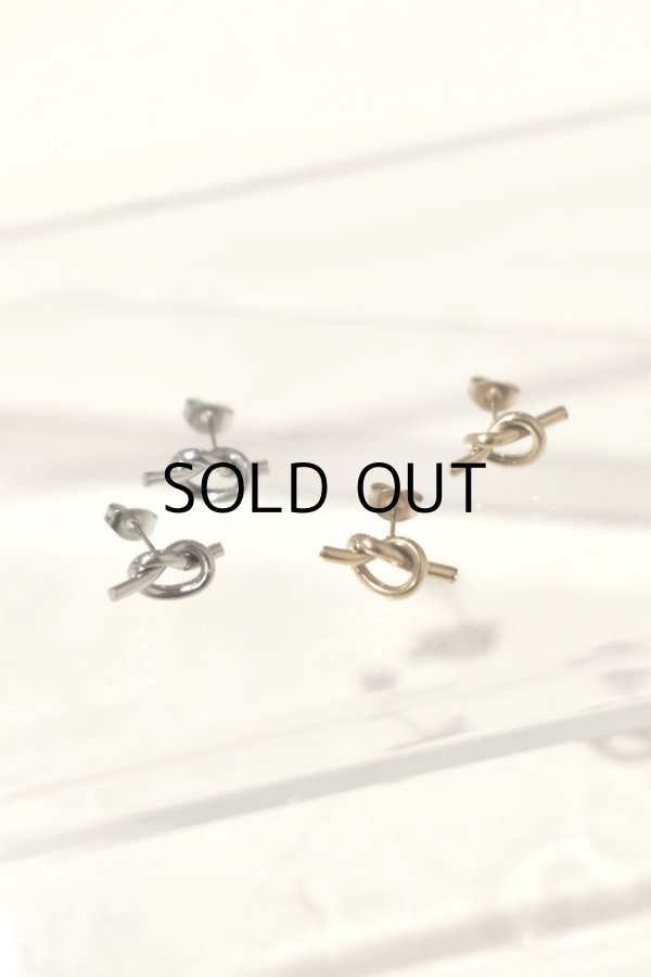 画像2: ステンレス ノットスタッドピアス (2)