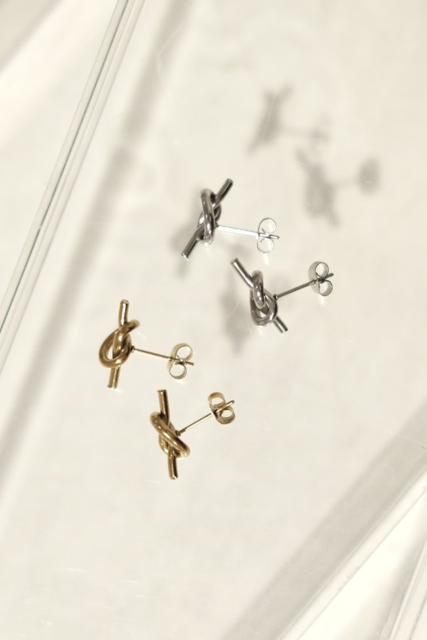 画像3: ステンレス ノットスタッドピアス (3)