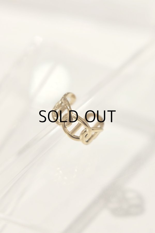 画像5: ステンレス 10mm幅 マリタイムチェーンリング /ゴールド (5)