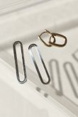 画像3: ステンレス ダブルオーバルフープ2WAYピアス /シルバー×ゴールド (3)