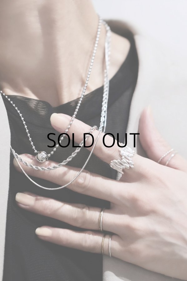 画像4: ステンレス 3mm幅 ロープチェーンネックレス /シルバー  (4)