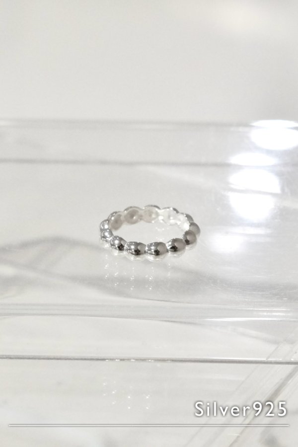 画像2: SILVER925 4mm幅 ボールラインリング (2)