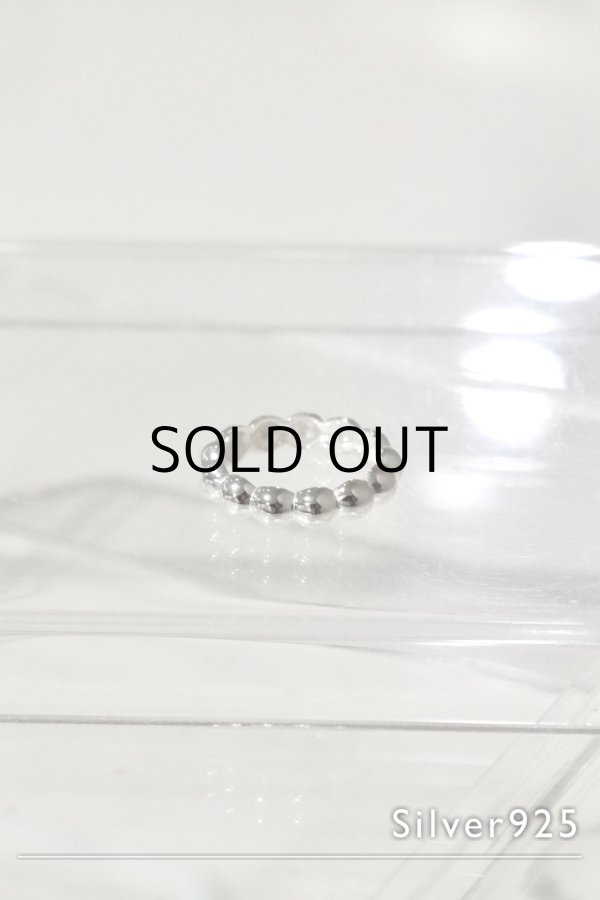 画像1: SILVER925 4mm幅 ボールラインリング (1)