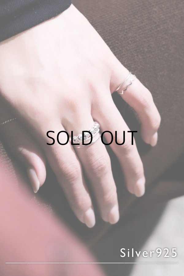 画像2: SILVER925 4mm幅 ボールラインリング (2)