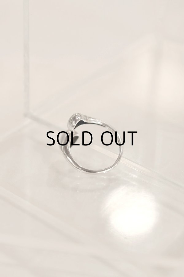 画像4: SILVER925 プランプドロップフロントオープンリング /シルバー  (4)