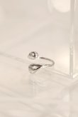 画像5: SILVER925 プランプドロップフロントオープンリング /シルバー  (5)