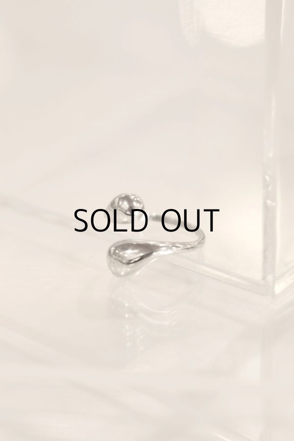 画像5: SILVER925 プランプドロップフロントオープンリング /シルバー  (5)