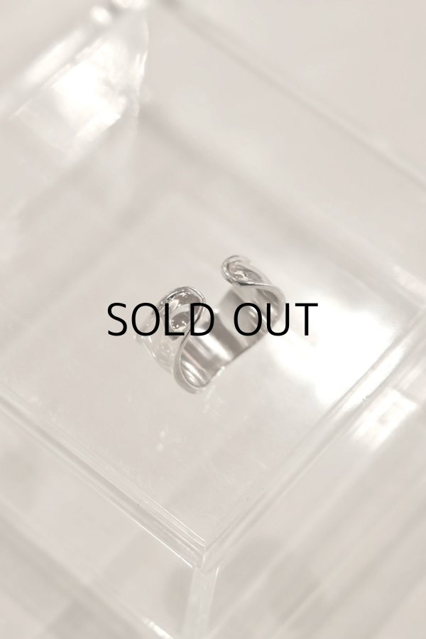 画像7: SILVER925 ボリュームデントラインオープンリング /シルバー (7)