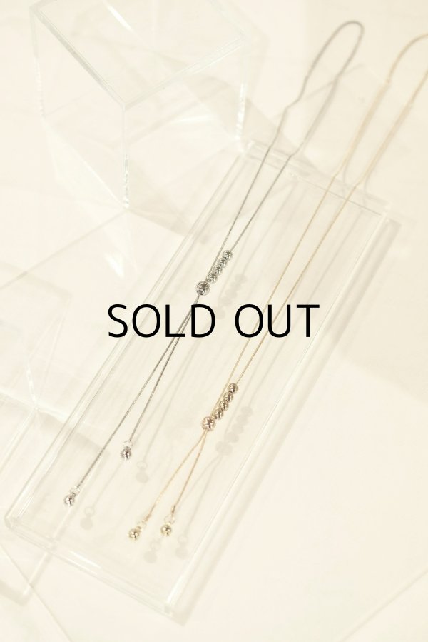 画像8: ステンレス ボールデザインスネークチェーンスライドラリエットネックレス (8)