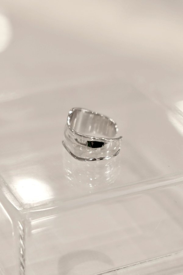 画像6: SILVER925 ボリュームデントラインオープンリング /シルバー (6)