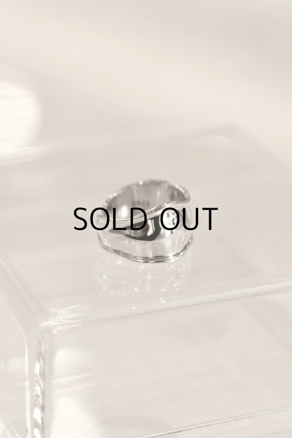 画像5: SILVER925 ボリュームデントラインオープンリング /シルバー (5)