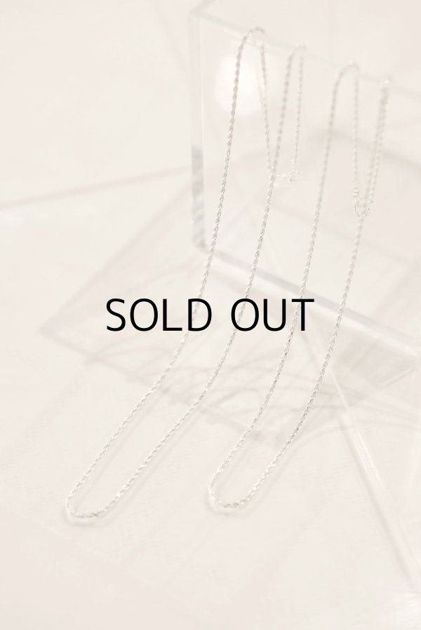 画像2: SILVER925 1.2mm幅 カットロープチェーンネックレス (2)