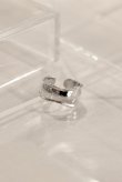 画像3: SILVER925 ボリュームデントラインオープンリング /シルバー (3)