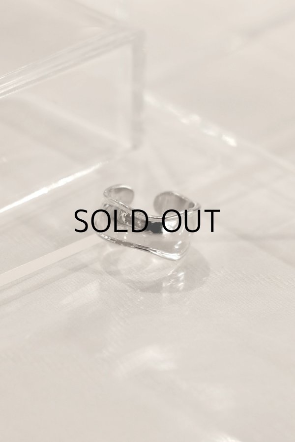 画像3: SILVER925 ボリュームデントラインオープンリング /シルバー (3)