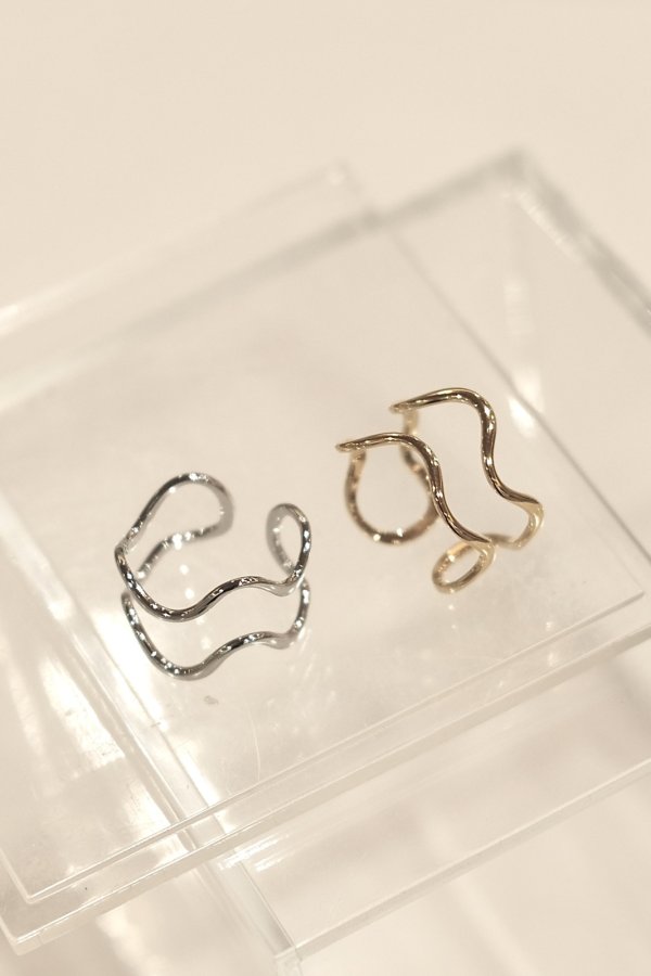 画像5: ステンレス 5.5mm幅 アンデュレートダブルラインリング (5)