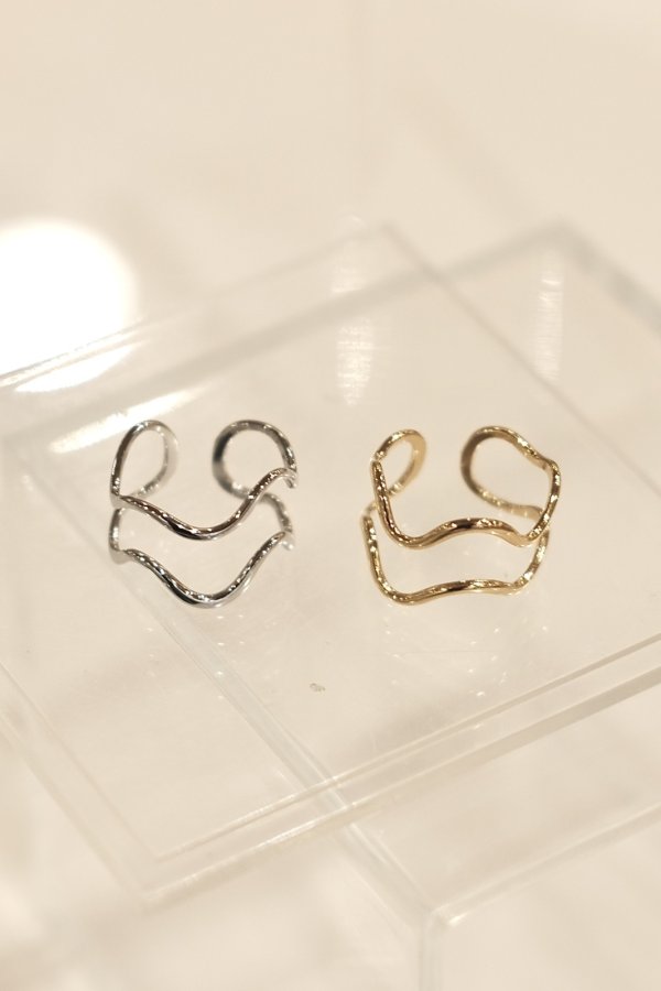 画像3: ステンレス 5.5mm幅 アンデュレートダブルラインリング (3)