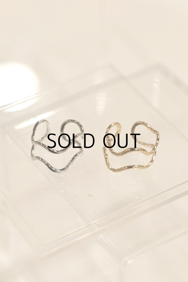 画像3: ステンレス 5.5mm幅 アンデュレートダブルラインリング (3)