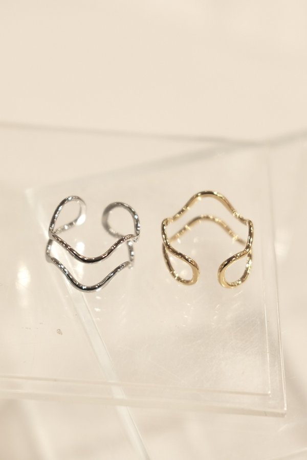 画像4: ステンレス 5.5mm幅 アンデュレートダブルラインリング (4)