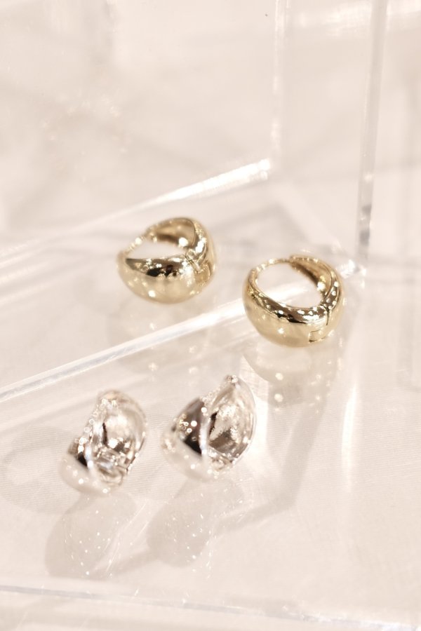 画像3: ステンレス 4.5mm幅 プランプフープピアス 16.5mm径 (3)