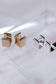 画像3: ステンレス 9mm幅 スクエアキューブフープピアス 8mm径 (3)