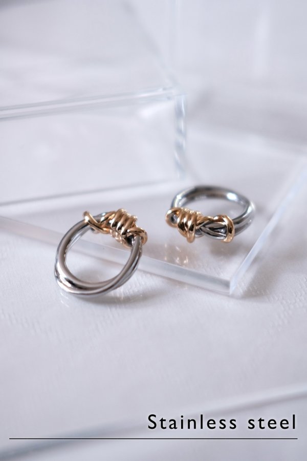 画像2: ステンレス スクリュートップオーバルWリング (2)