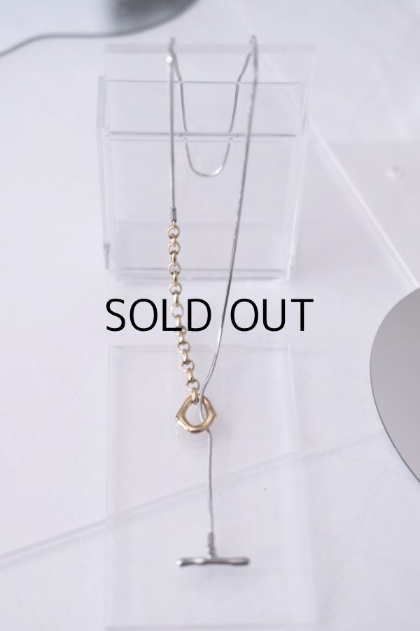 画像3: ステンレス アズキ&スネークチェーンスイッチスルーネックレス (3)