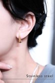 画像1: ステンレス ウォータードロップスタッドピアス (1)