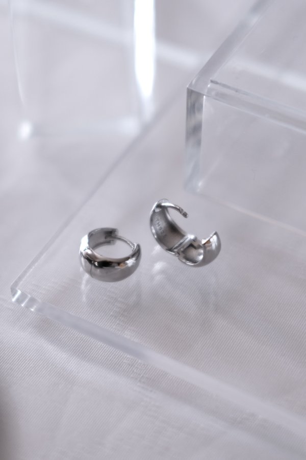 画像4: SILVER925 6.5mm幅 フープピアス 13mm径 (4)