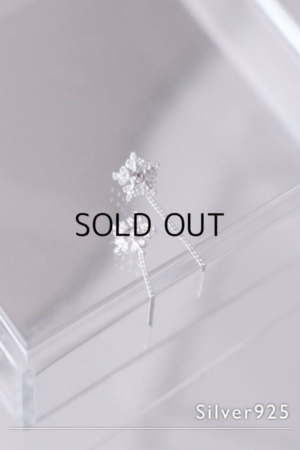 画像1: SILVER925 スノーフレークアメリカンピアス (1)