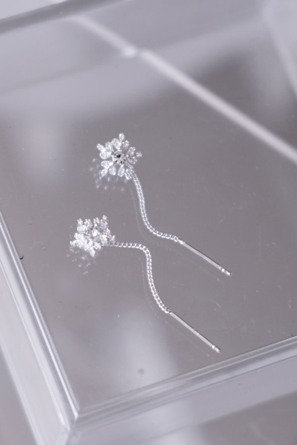 画像3: SILVER925 スノーフレークアメリカンピアス (3)