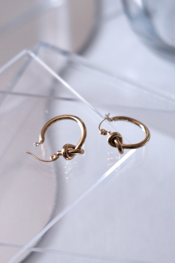 画像3: ステンレス ノットフープピアス (3)