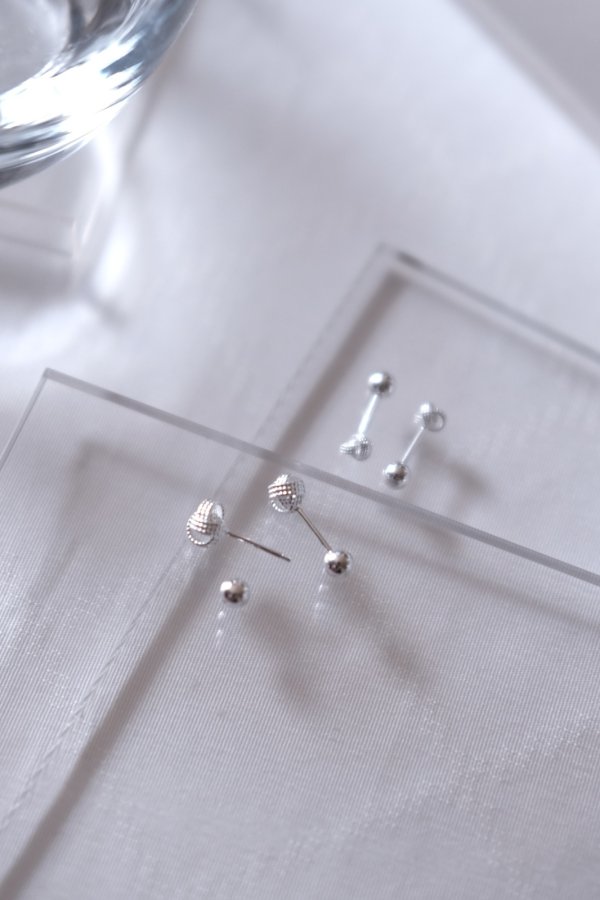 画像6: SILVER925 ノッチアジアンノットバーベルピアス  (6)