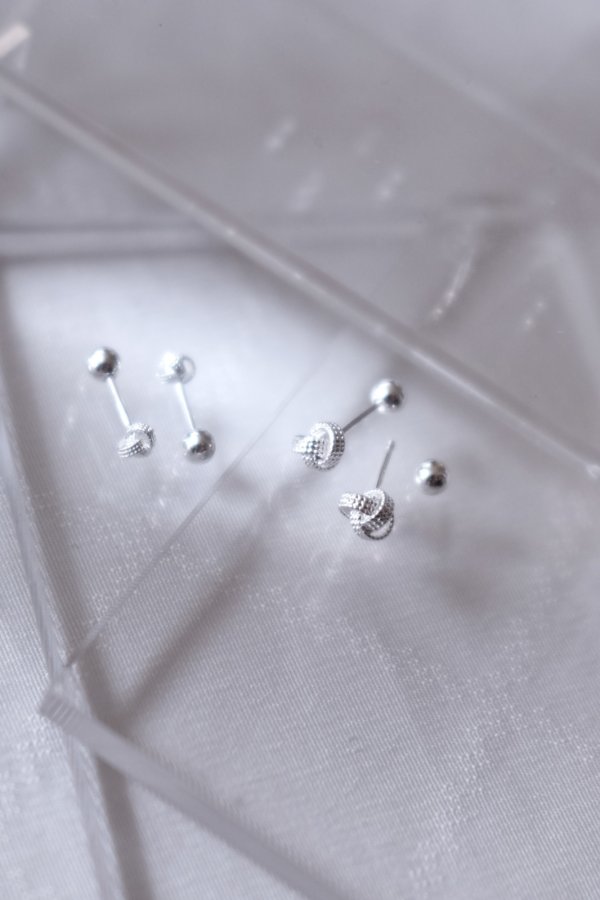 画像5: SILVER925 ノッチアジアンノットバーベルピアス  (5)