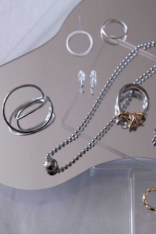 画像4: ステンレス ボールトップ ボールチェーンネックレス (4)