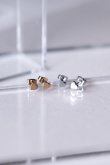 画像3: ステンレス フラットハートスタッドピアス (3)