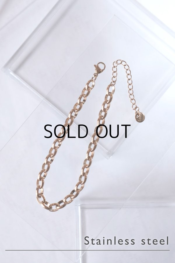 画像1: ステンレス 5.5mm幅 ロールチェーンブレスレット (1)