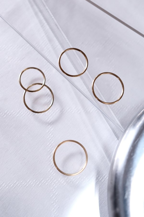 画像5: ステンレス 1mm幅スタッキングリング/ゴールド (5)