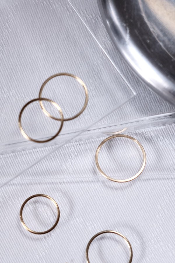 画像4: ステンレス 1mm幅スタッキングリング/ゴールド (4)