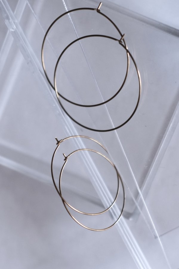 画像5: 真鍮 スキニーフープピアス (5)