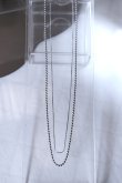 画像2: ステンレス 0.8mm スネーク× 2mm ボールレイヤーネックレス (2)