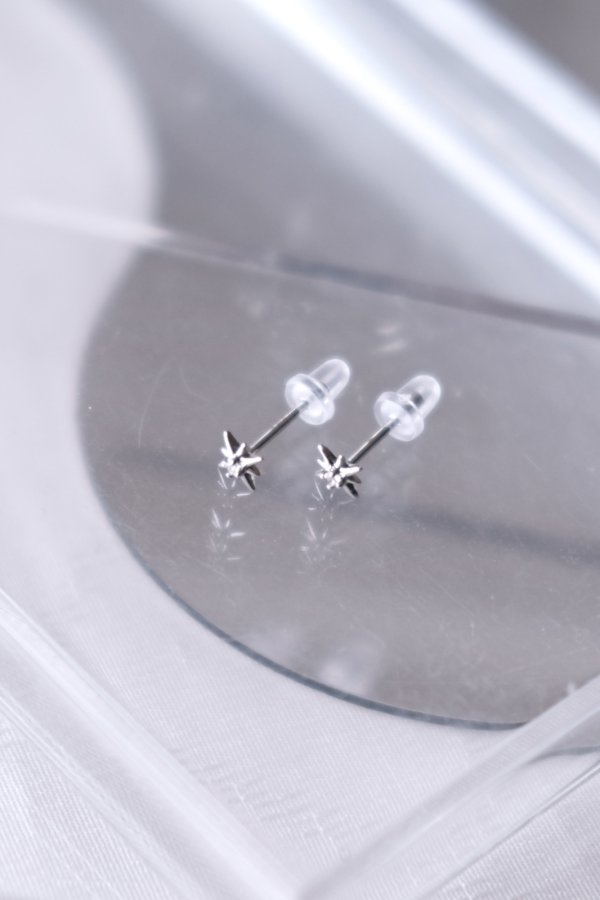 画像2: SILVER925 6mm オクタグラム1ジルコニアスタッドピアス (2)