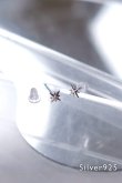 画像1: SILVER925 6mm オクタグラム1ジルコニアスタッドピアス (1)
