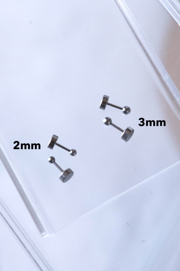 画像2: ステンレス 2mm ボール 5mm バーベルピアス /シルバー [P3239-S-2 (2)