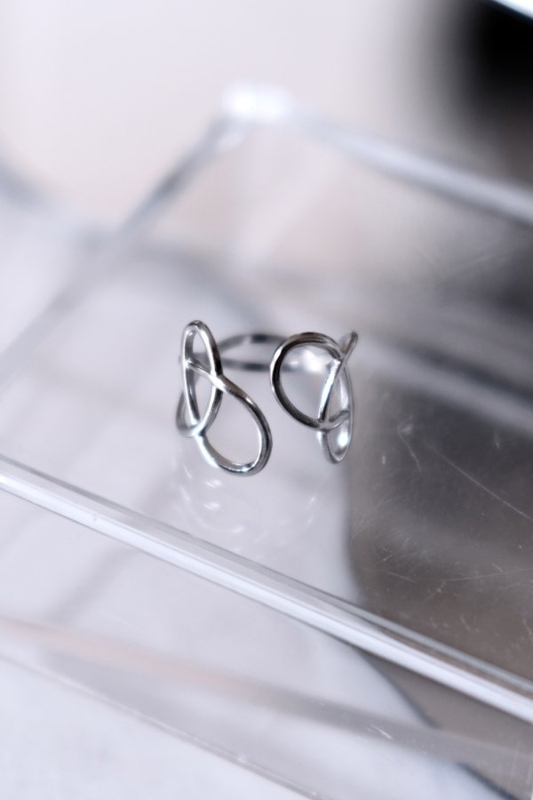 画像4: ステンレス アシンメトリーホローラインリング (4)