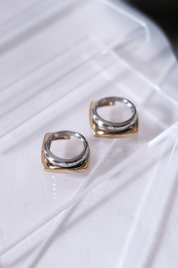 画像9: ステンレス サークル＆スクエアレイヤーリング (9)