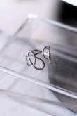 画像5: ステンレス アシンメトリーホローラインリング (5)